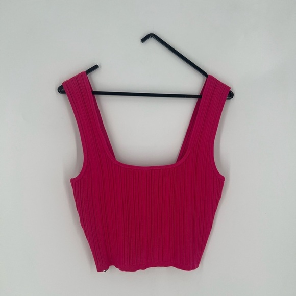 H&M Rib Knit Square Neck Crop Top - Picture 1 of 5